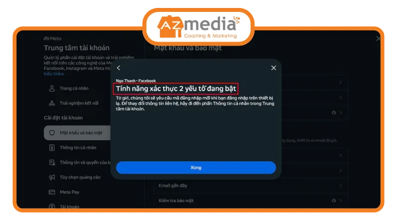 Hoan tat va luu cac thiet lap facebook